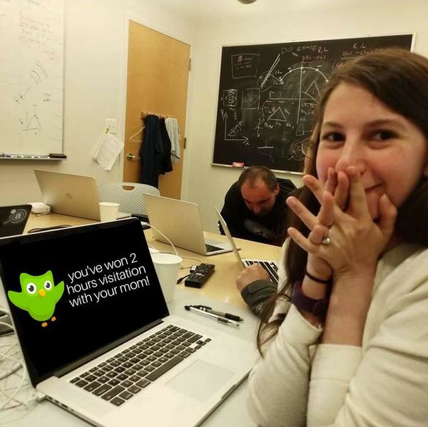 Excited Katie Bouman meme