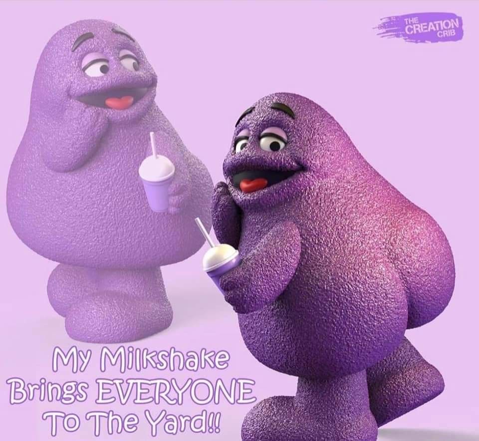 Grimace Shake meme example