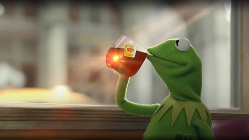 Kermit Drinking Tea meme