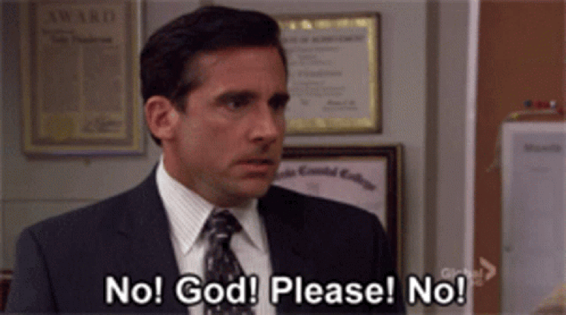 Michael Scott "No God No" meme
