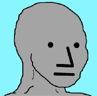 NPC-style blank expression meme