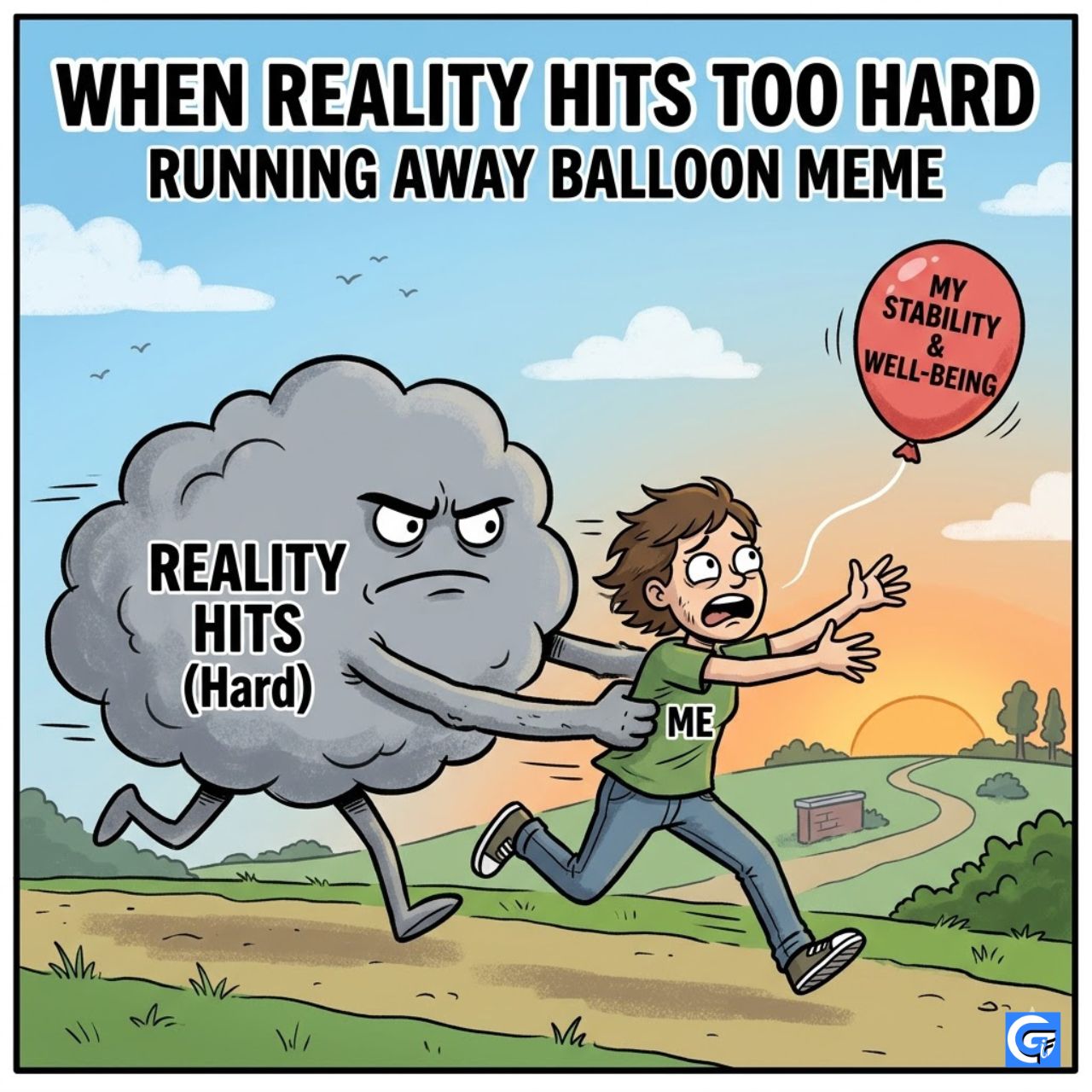 Running Away Balloon meme