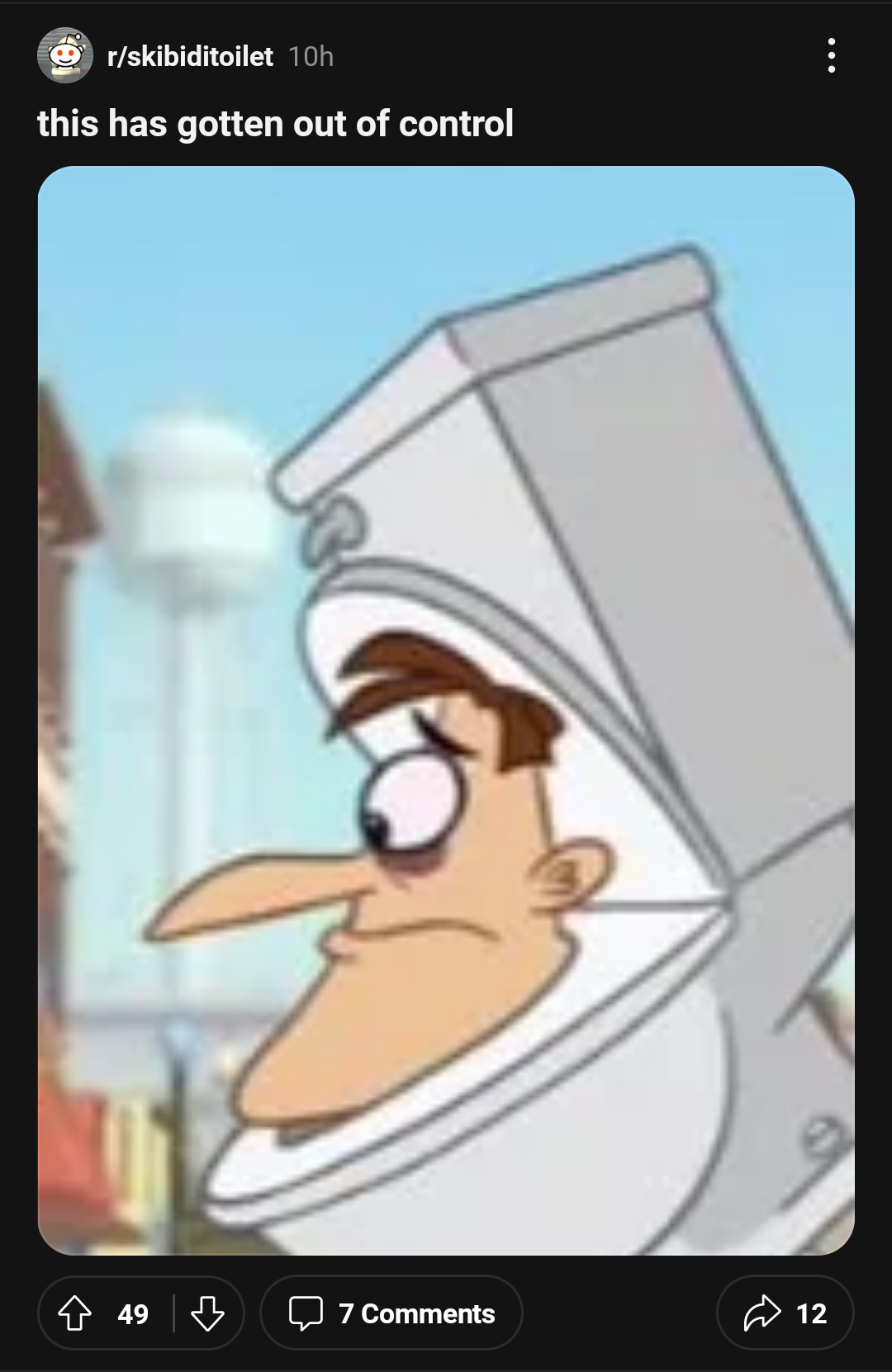 Skibidi Toilet meme example