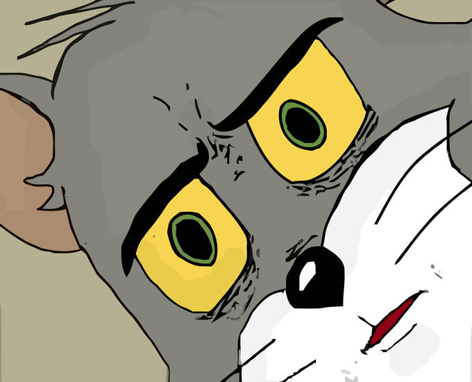 Unsettled Tom meme
