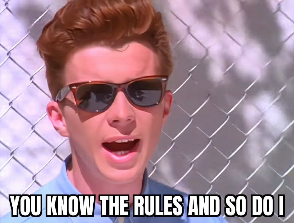 You Know the Rules and So Do I meme