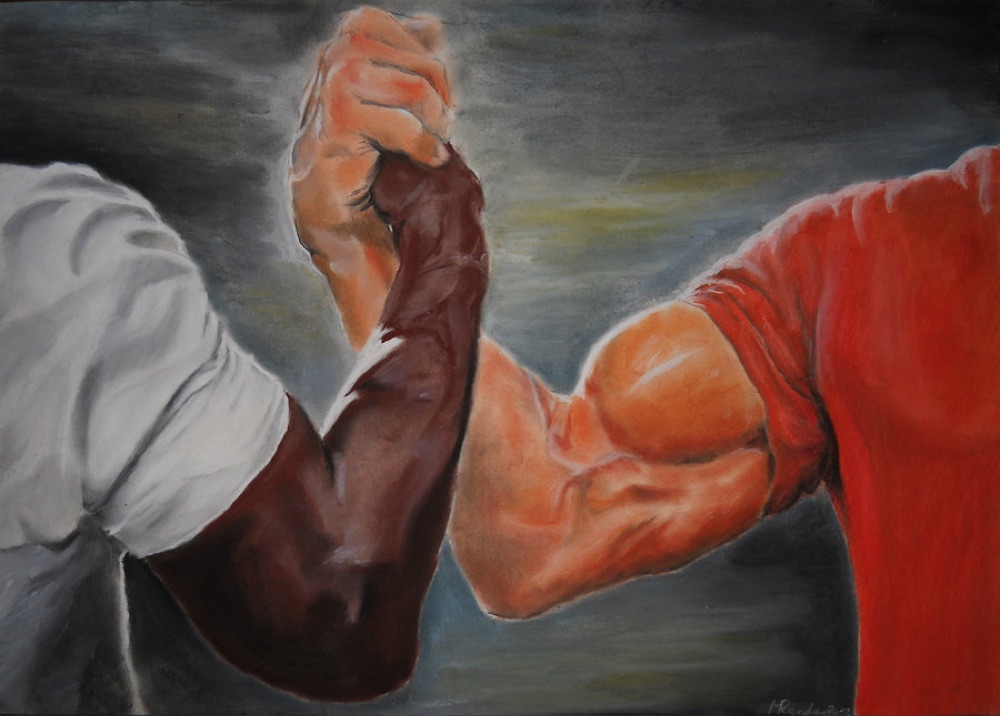 Epic Handshake blank template